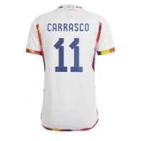 Camisa de Futebol Bélgica Yannick Carrasco #11 Equipamento Secundário Mundo 2022 Manga Curta